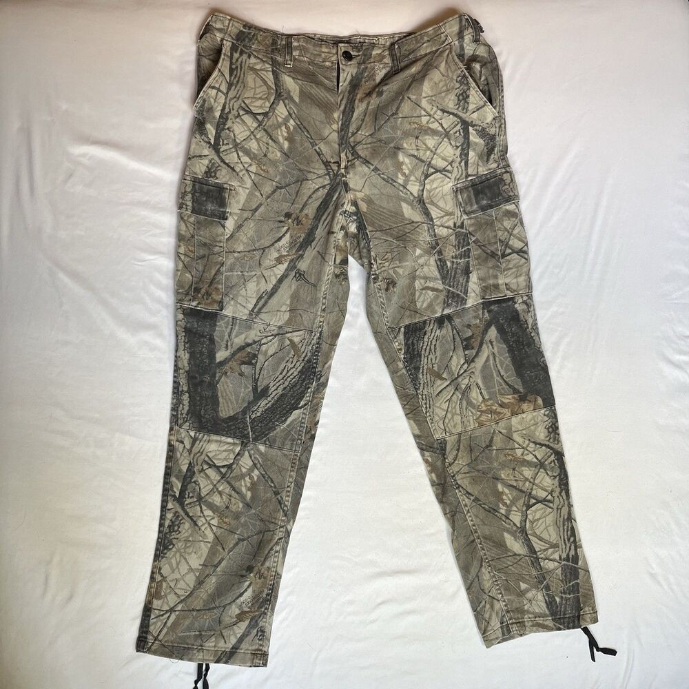VTG True Spec Military Realtree Camo Cargo Pants 80s Large Reg 40x31 Double Knee
